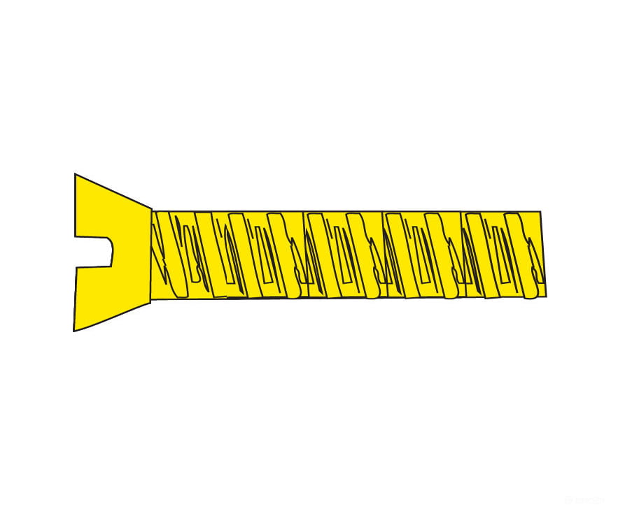 Woodland Scenics 852 Hob-Bits(R) 1-72 Flat Head Screws - Brass Pkg(5) -- 1/2’ Long Hardware &