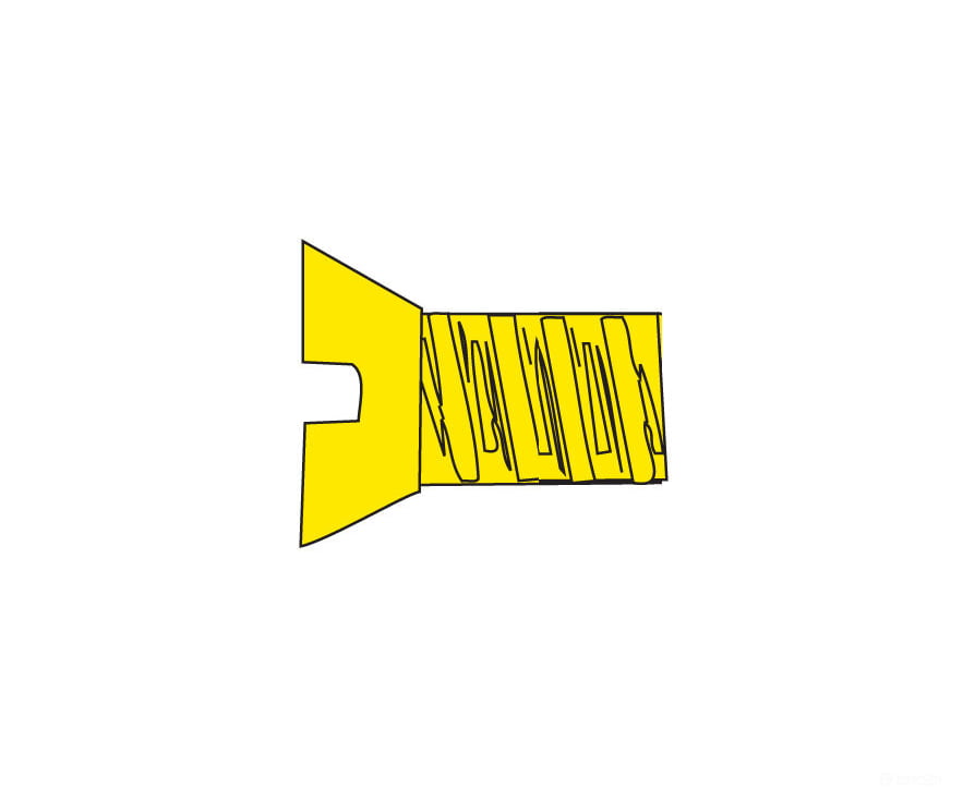 Woodland Scenics 853 Hob-Bits(R) 2-56 Flat Head Screws - Brass Pkg(5) -- 1/8’ Long Hardware &