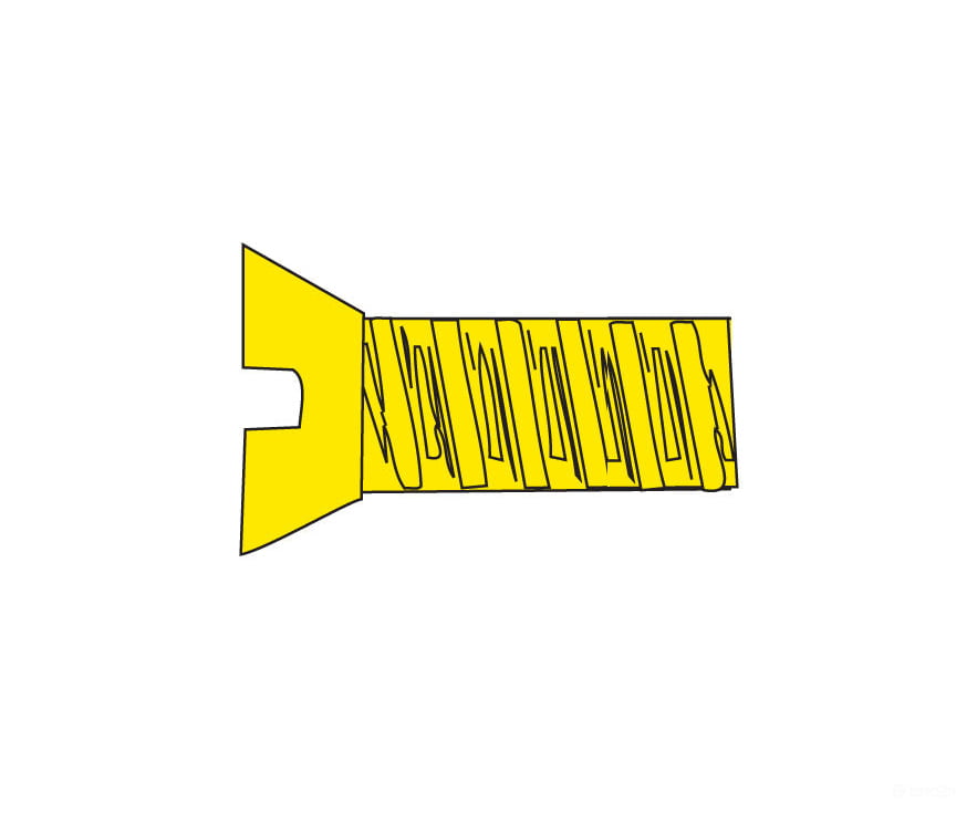 Woodland Scenics 854 Hob-Bits(R) 2-56 Flat Head Screws - Brass Pkg(5) -- 1/4’ Long Hardware &