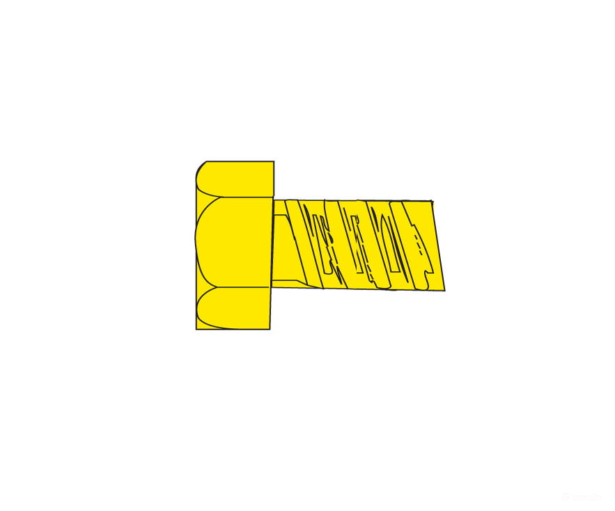 Woodland Scenics 869 Hob-Bits(R) 1-72 Hex Head Screws - Brass Pkg(5) -- 1/8’ Long Hardware &