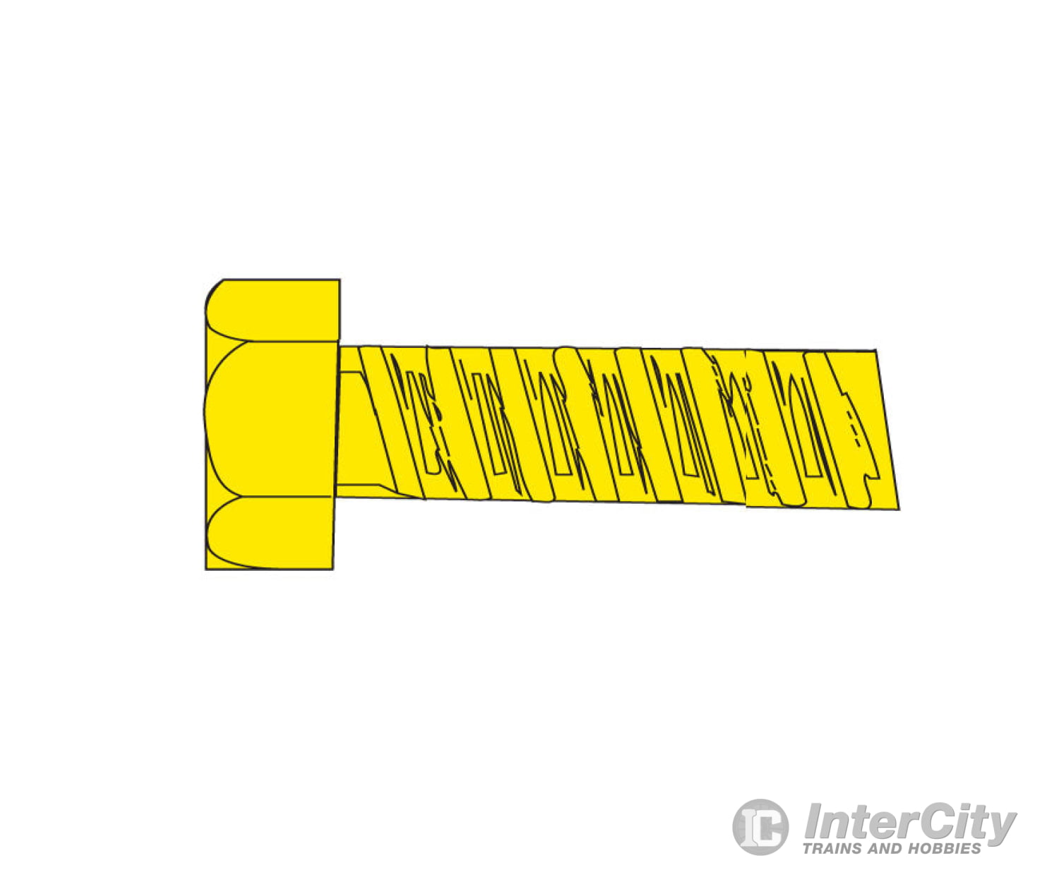 Woodland Scenics 871 Hob - Bits(R) 1 - 72 Hex Head Screws - Brass Pkg(5) - - 3/8’ Long Hardware &