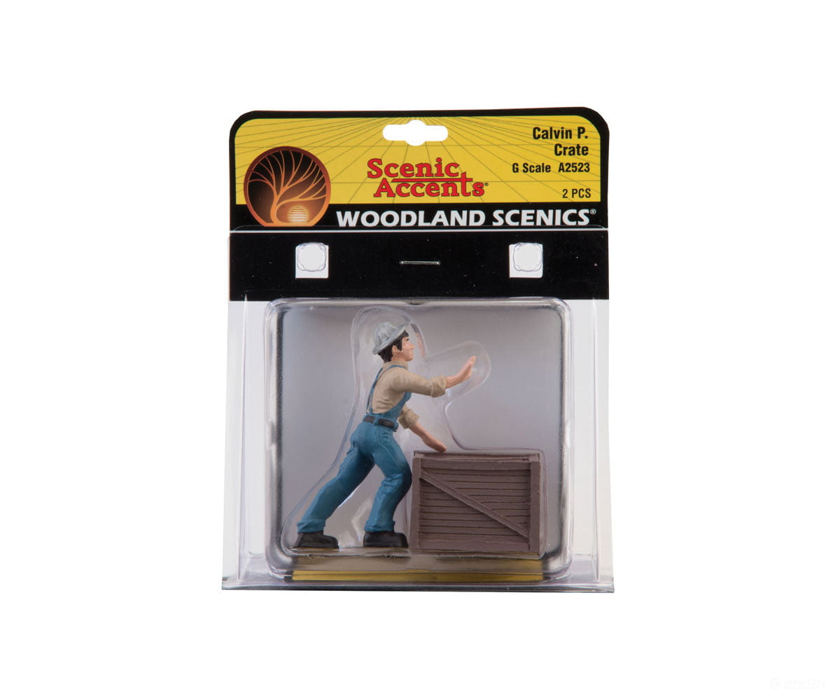 Woodland Scenics 2523 Scenic Accents(R) Figures - - Dock Worker W/Crate