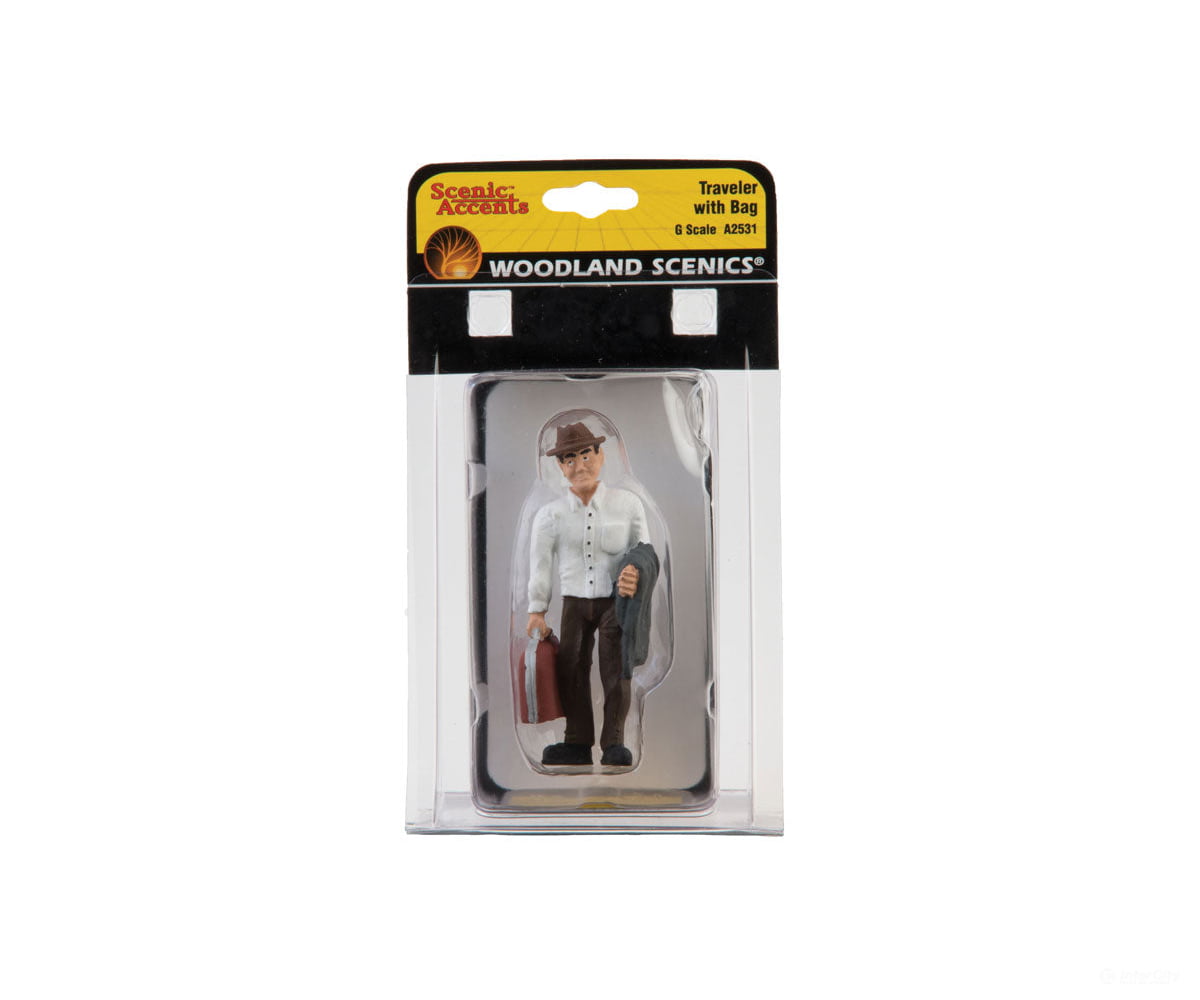 Woodland Scenics 2531 Scenic Accents(R) Figures - - Traveler W/Bag