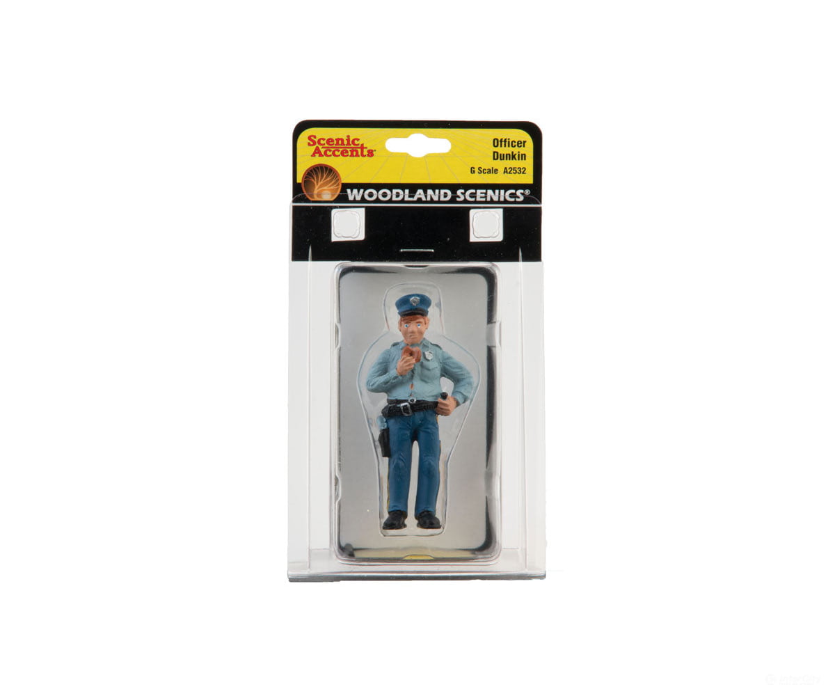 Woodland Scenics 2532 Scenic Accents(R) Figures - - Cop W/Doughnut