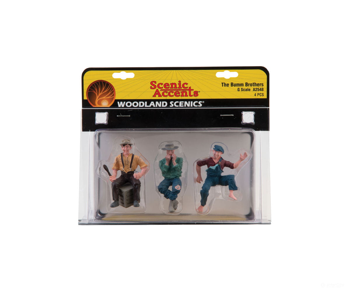 Woodland Scenics 2548 Scenic Accents(R) Figures - - The Bumm Brothers Pkg(3)