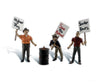 Woodland Scenics 2557 Scenic Accents(R) Figures -- Striking Picketers Pkg(3)