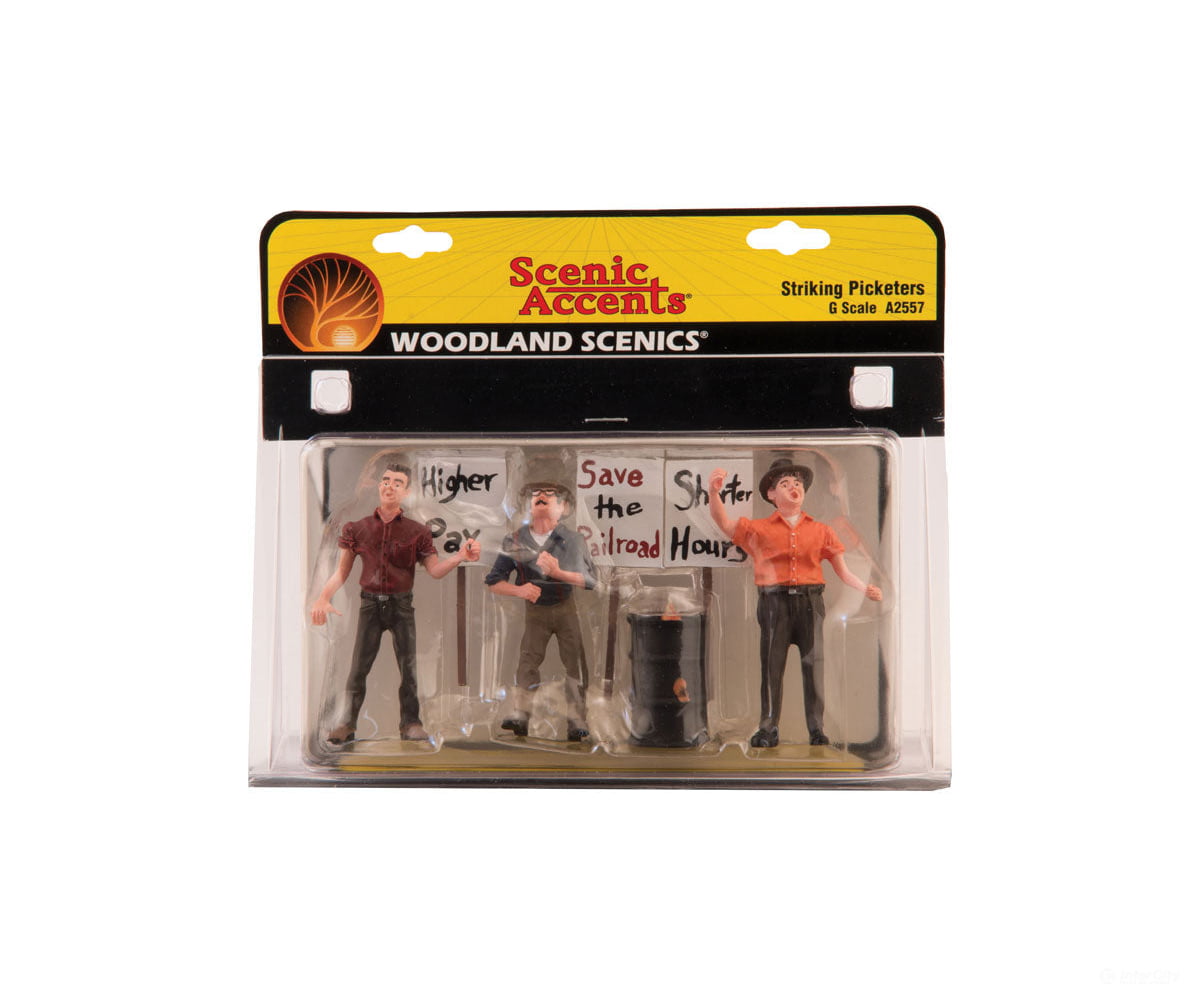 Woodland Scenics 2557 Scenic Accents(R) Figures -- Striking Picketers Pkg(3)