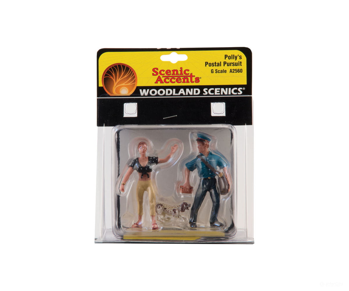 Woodland Scenics 2560 Scenic Accents(R) Figures -- Polly’s Postal Pursuit