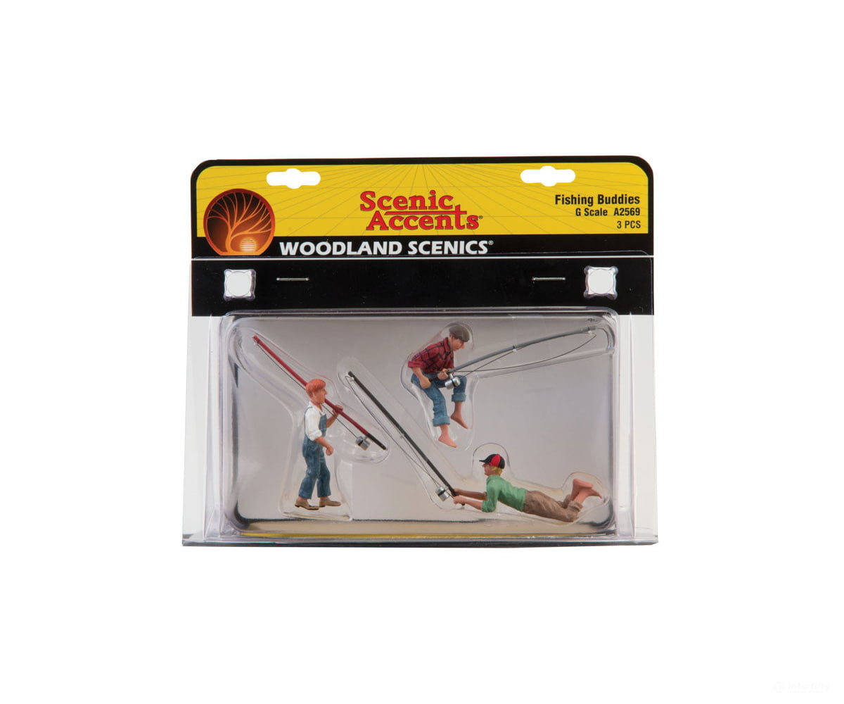 Woodland Scenics 2569 Scenic Accents(R) Figures -- Fishing Buddies Pkg(3)