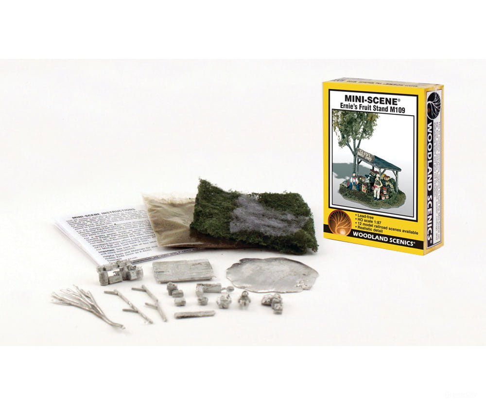 Woodland Scenics 109 Mini - Scene(Tm) Unpainted Metal Kit - - Ernie’s Fruit Stand Structures