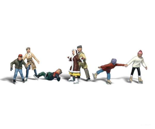 Woodland Scenics 1899 Scenice Accents(R) - Recreation & Sports Ice Skaters Pkg(7) Figures