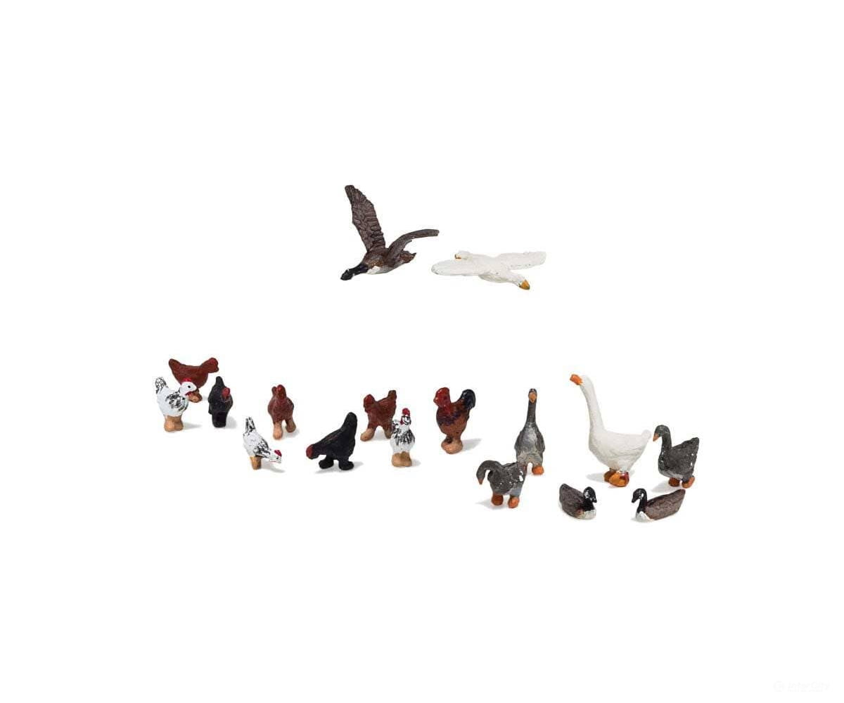 Woodland Scenics Ho 1968 Geese And Chickens - Scenic Accents(R) 8 9 Figures