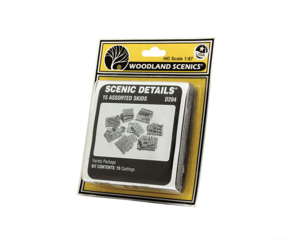 Woodland Scenics 204 Scenic Details(R) (Unpainted Metal Castings) -- Assorted Skids Other Scenery