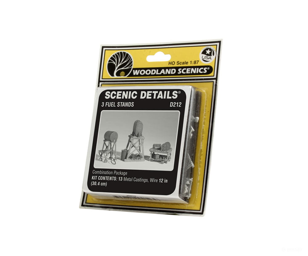 Woodland Scenics 212 Scenic Details(R) - - 3 Fuel Stands - Kit (Unpainted Metal) Other Scenery