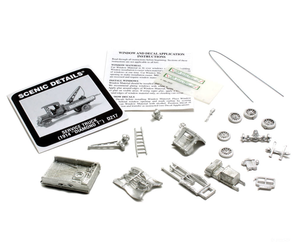 Woodland Scenics 217 American Trucks - 1914 Diamond T (Cast Metal Kit) - - Service Truck With Winch