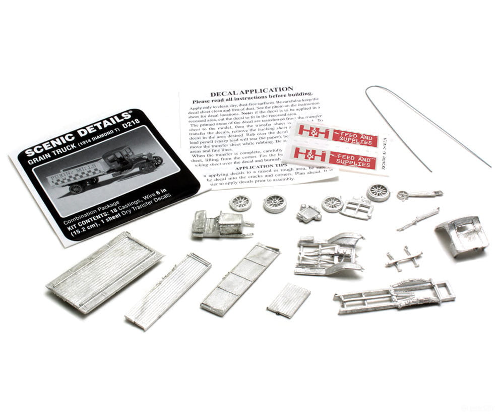 Woodland Scenics 218 1914 Diamond T Grain Truck - Metal Kit - - Undecorated Cars & Trucks