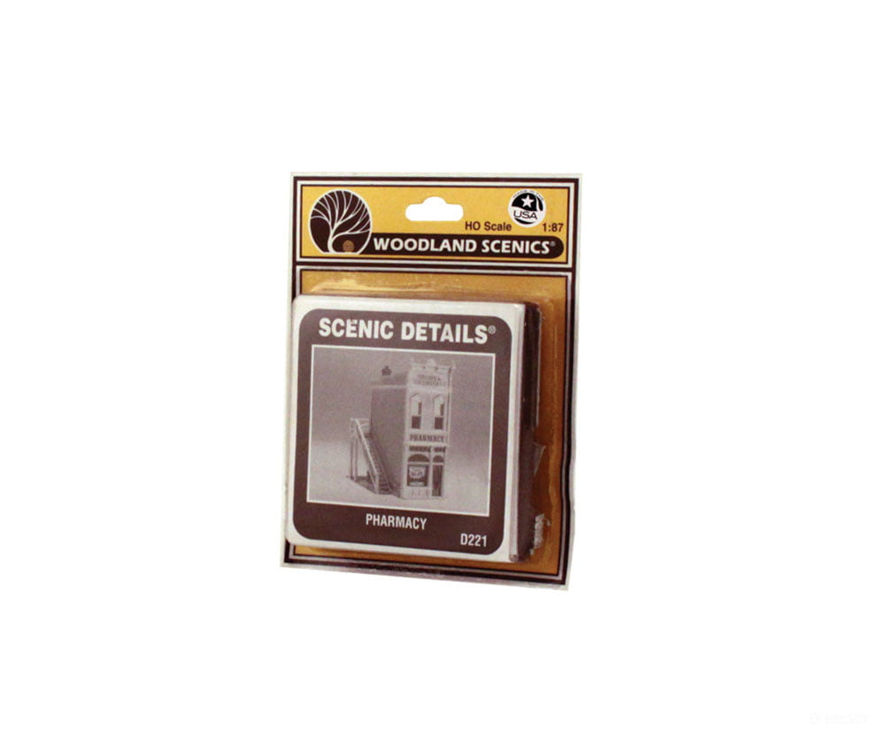 Woodland Scenics 221 Scenic Details(R) - - Pharmacy - Kit (Unpainted Metal) 3 - 1/4 X 3 - 3/4’