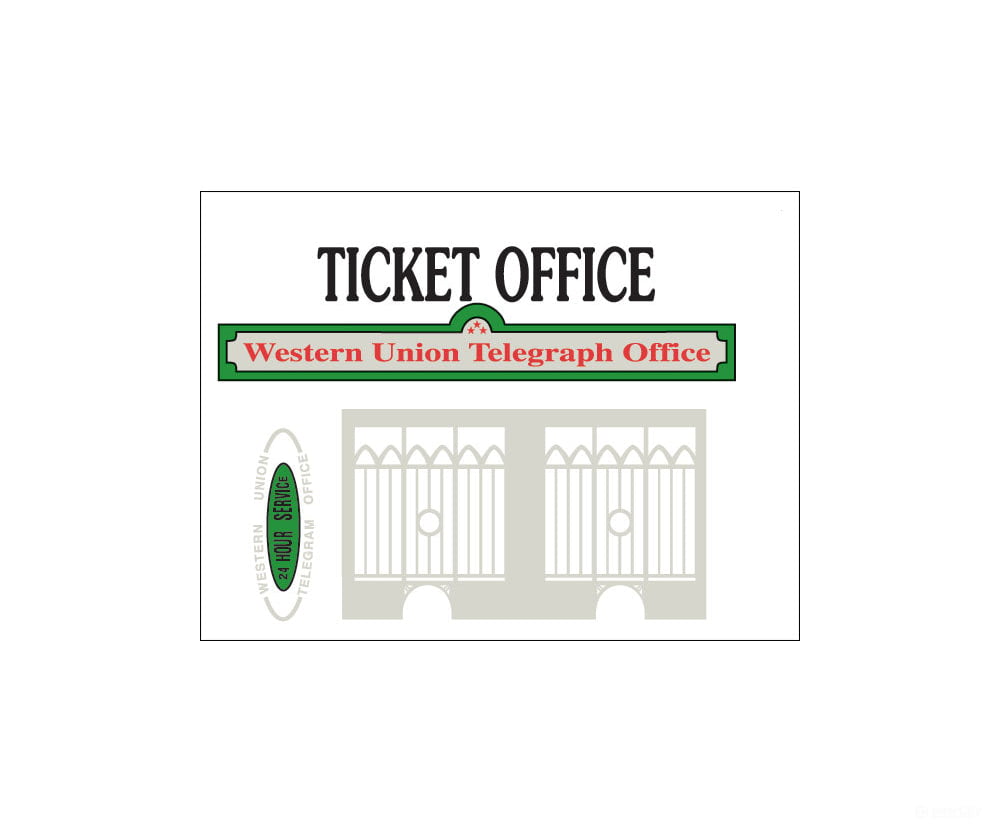 Woodland Scenics 222 Scenic Details(R) - - Ticket Office - Kit (Unpainted Metal) 2 - 1/4 X 2 -