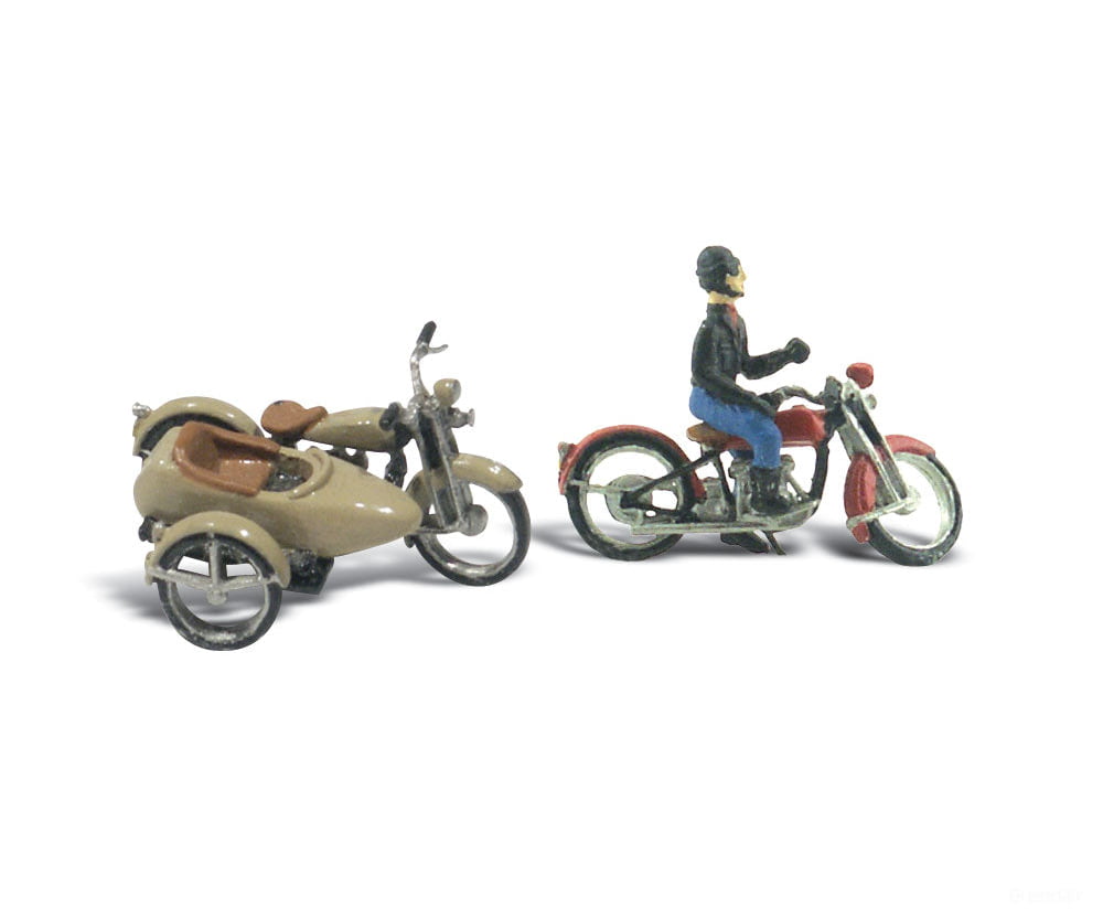 Woodland Scenics 228 Motorcycles W/Side Cars (Cast Metal Kit) & Trucks