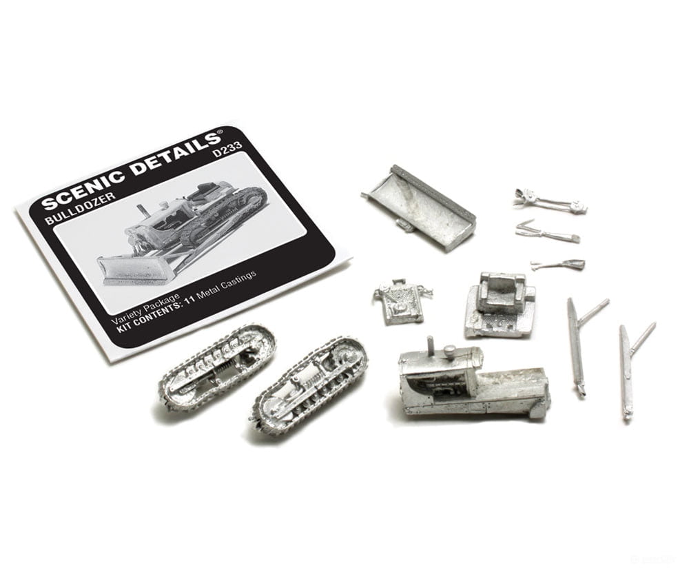 Woodland Scenics 233 American Construction Equipment (Unpainted Metal Kit) - - Bulldozer W/Blade
