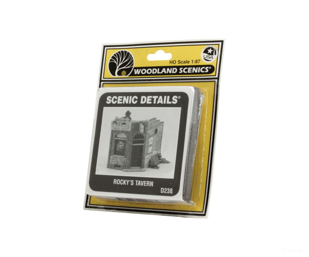 Woodland Scenics 238 Scenic Details(R) - Unpainted Metal Kit - - Rocky’s Tavern 3 - 1/8 X 2 -
