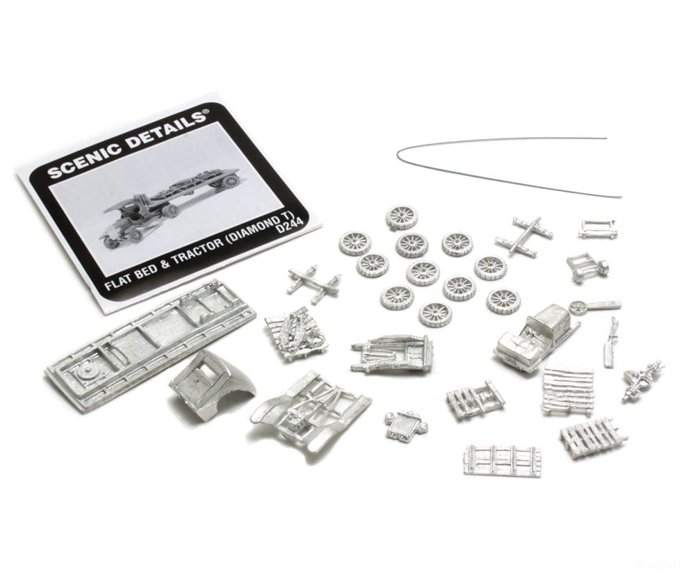 Woodland Scenics 244 American Trucks - Early Diamond T (Cast Metal Kit) - - Semi Tracor With