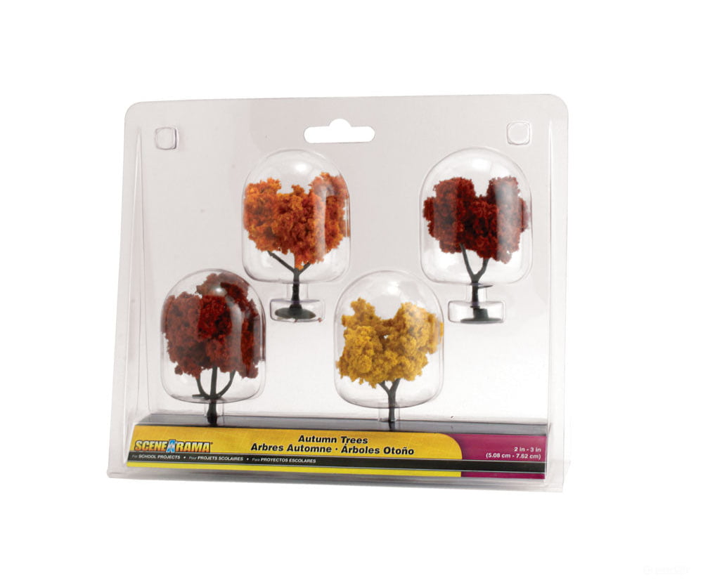 Woodland Scenics 4153 Autumn Trees (4/Pk) & Vegetation