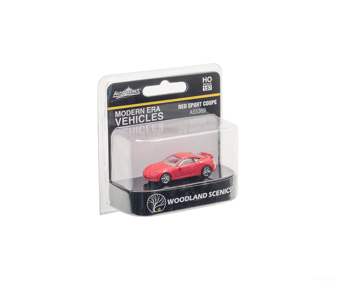 Woodland Scenics 5369 Sport Coupe - Modern Era Vehicles Red Cars & Trucks