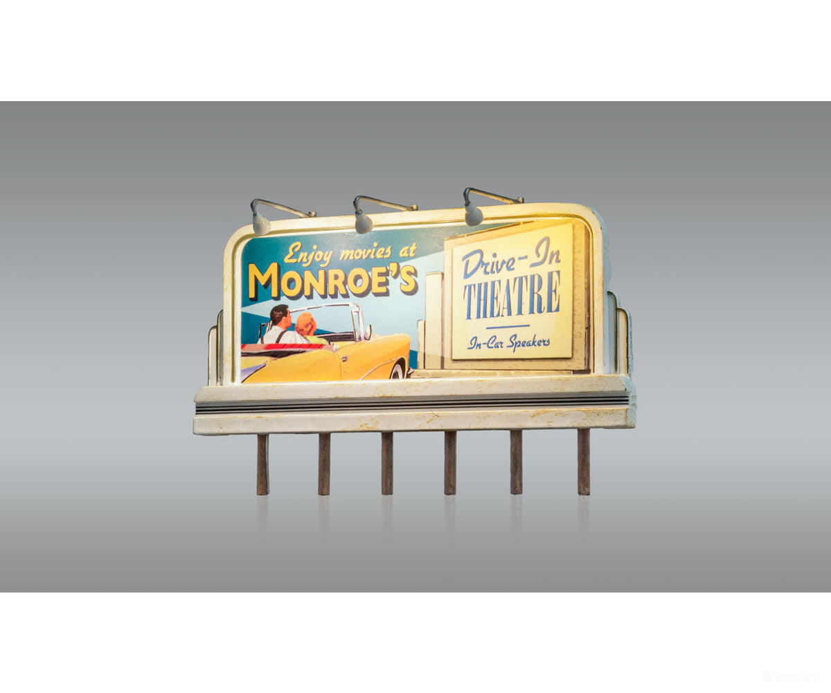 Woodland Scenics 5794 Lighted Billboard - Just Plug(R) Monroe’s Drive - In Lights & Electronics