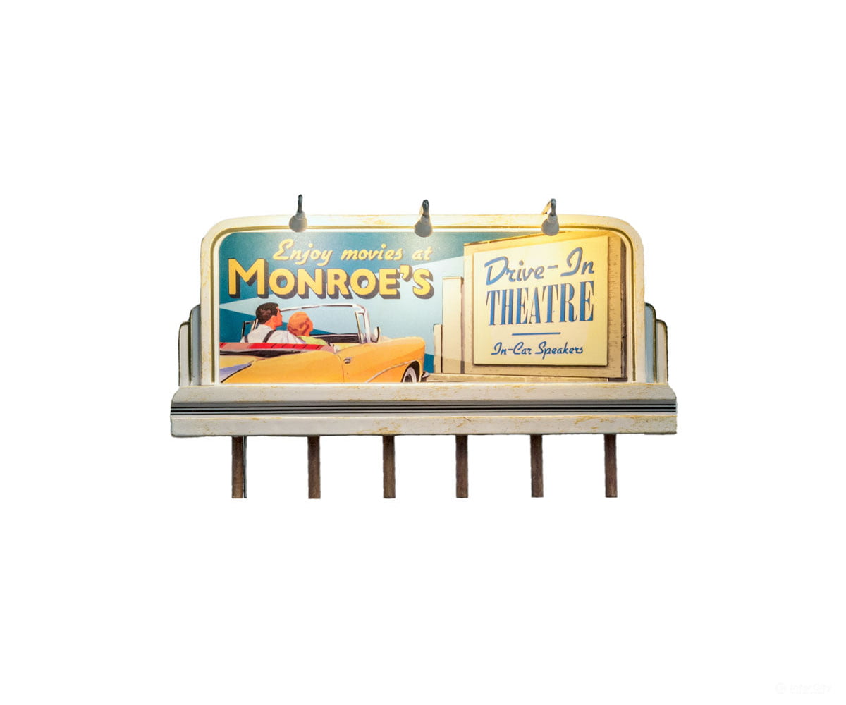Woodland Scenics 5794 Lighted Billboard - Just Plug(R) Monroe’s Drive - In Lights & Electronics