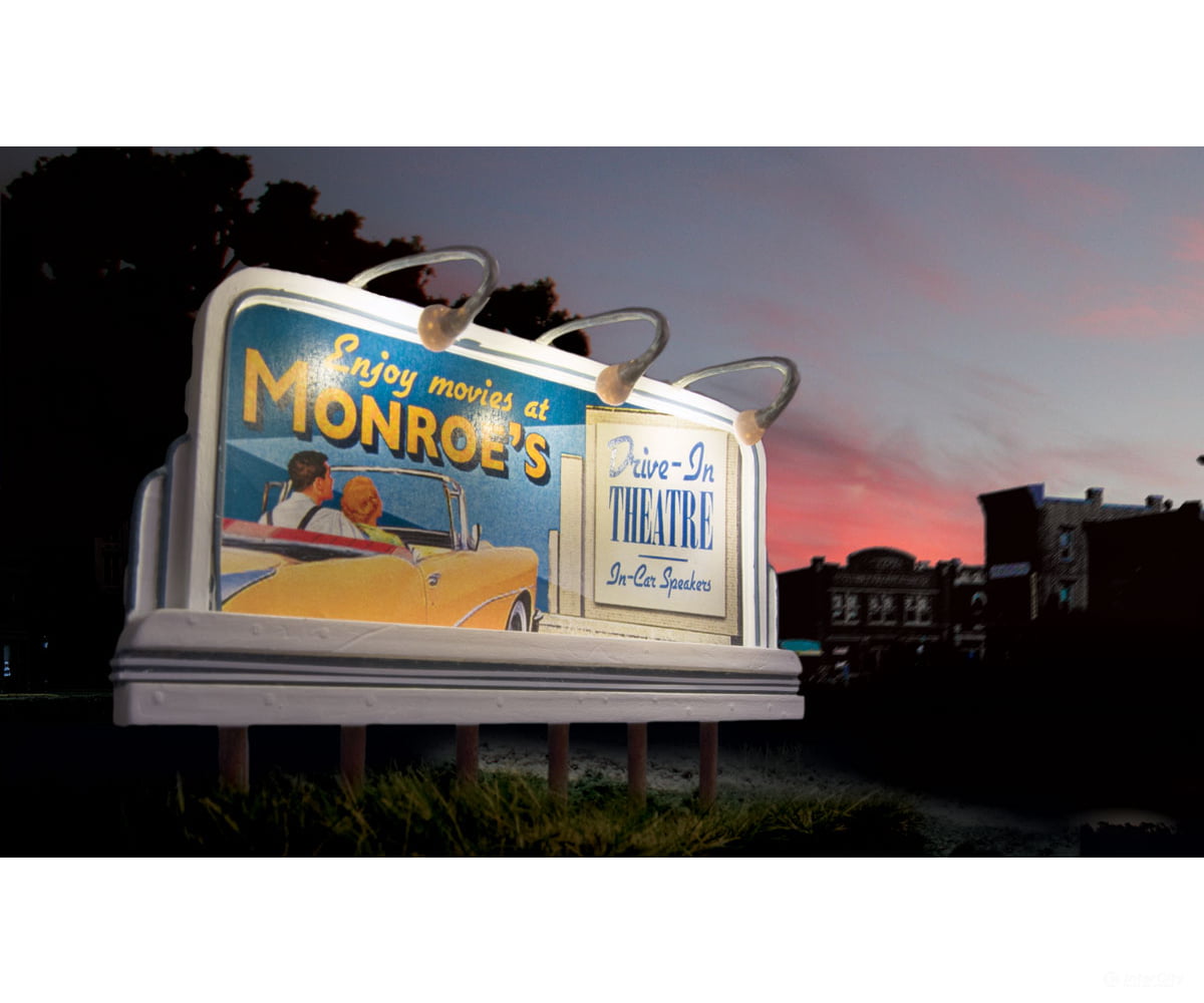 Woodland Scenics 5794 Lighted Billboard - Just Plug(R) Monroe’s Drive - In Lights & Electronics