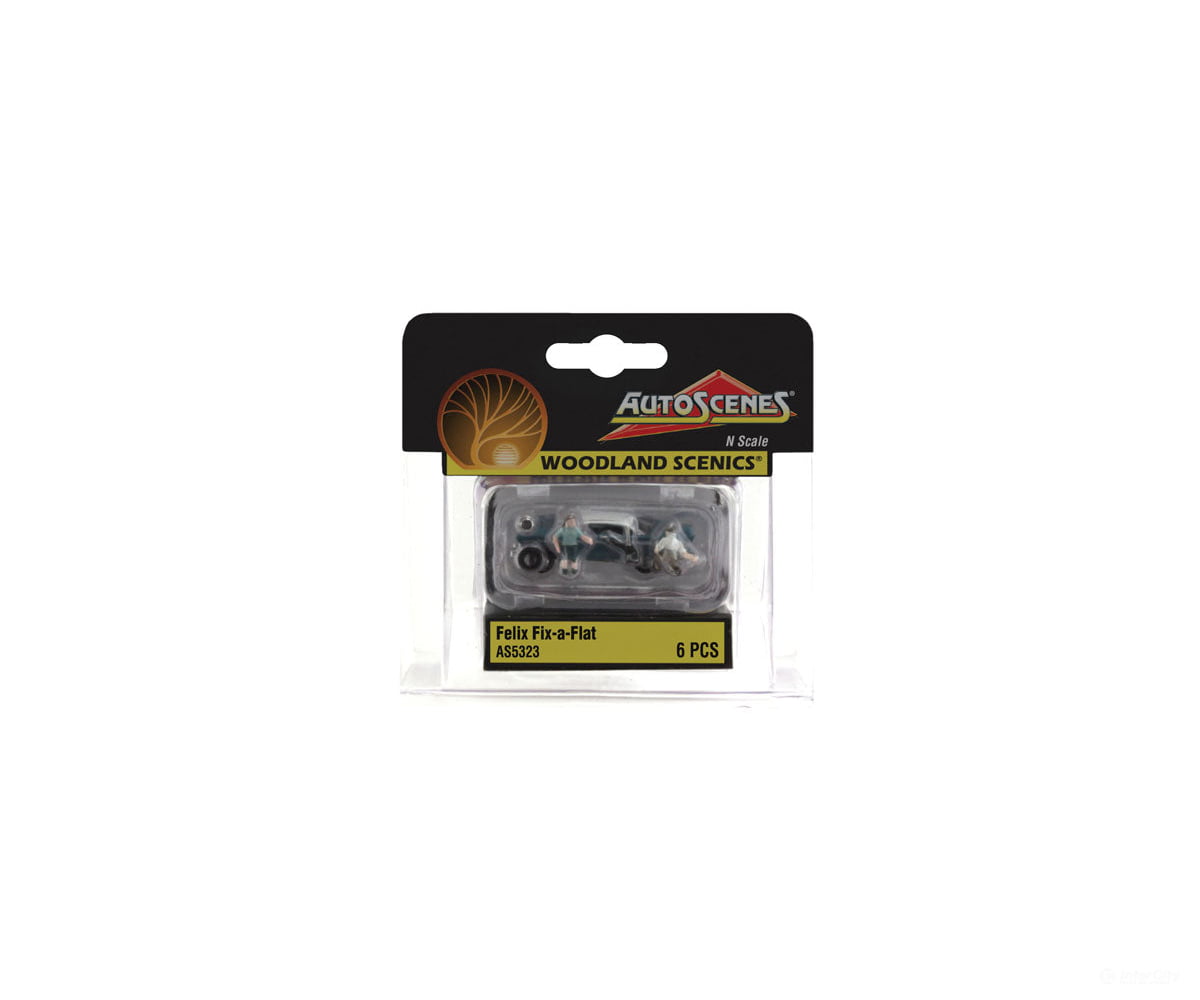 Woodland Scenics 5323 Felix Fix - A - Flat - Autoscenes(Tm) Cars & Trucks
