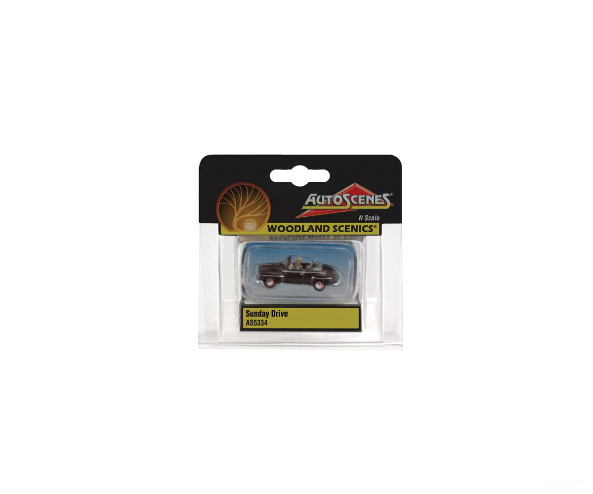 Woodland Scenics 5334 Autoscenes(R) - - Sunday Drive - Family In A Convertible Cars & Trucks