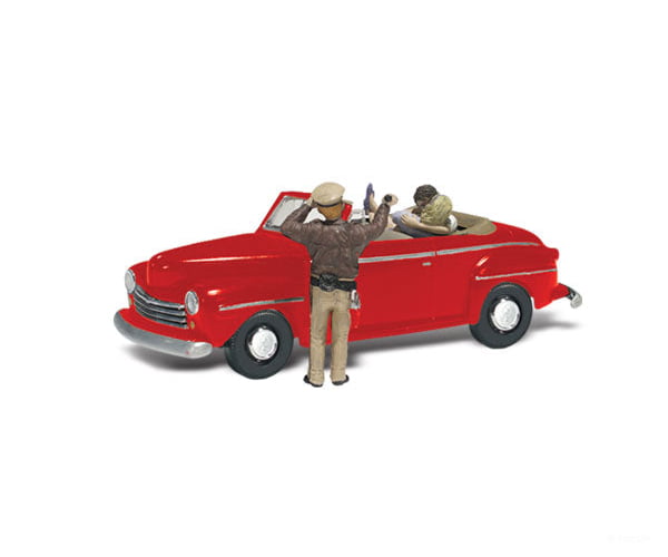 Woodland Scenics 5337 Autoscenes(R) - - Cop ’N A Kiss Cars & Trucks