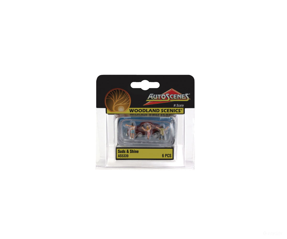Woodland Scenics 5339 Autoscenes(R) - Assembled - - Suds & Shine Cars Trucks