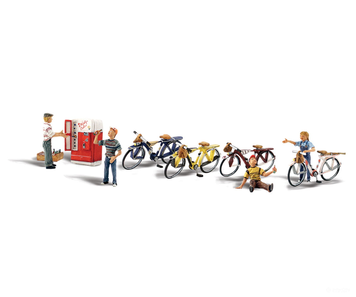 Woodland Scenics 2752 Scenic Accents(R) Figures - - Bicycle Buddies Pkg(4)