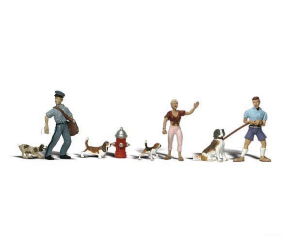 Woodland Scenics 2768 People & Pets - Scenic Accents(R) - - Dogs Hydrant Figures