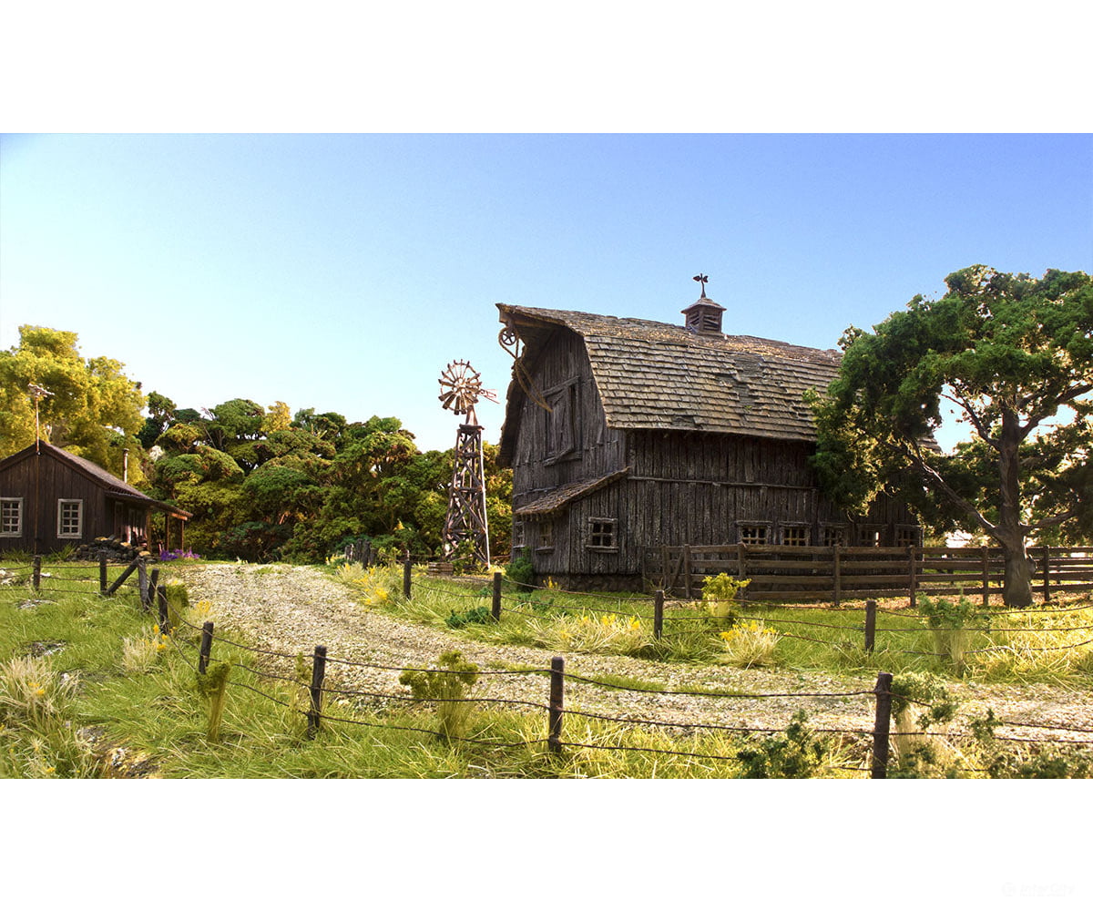 Woodland Scenics 3000 Barbed Wire Fence - Kit With Gates Hinges & Planter Pins Total Scale Length: