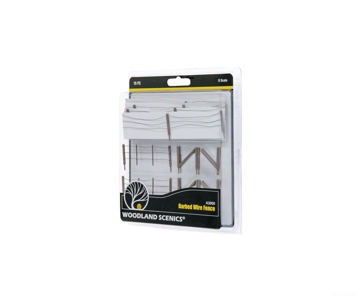 Woodland Scenics 3000 Barbed Wire Fence - Kit With Gates Hinges & Planter Pins Total Scale Length: