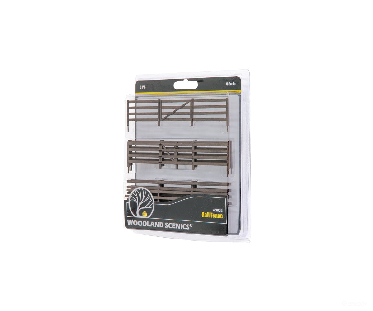 Woodland Scenics 3002 Rail Fence - Kit With Gates Hinges & Planter Pins Total Scale Length: 192’