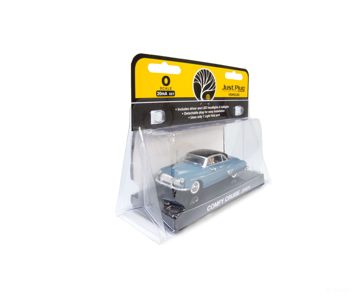 Woodland Scenics 5976 Comfy Cruise - Just Plug(R) Lighted Vehicle - - Blue Cars & Trucks