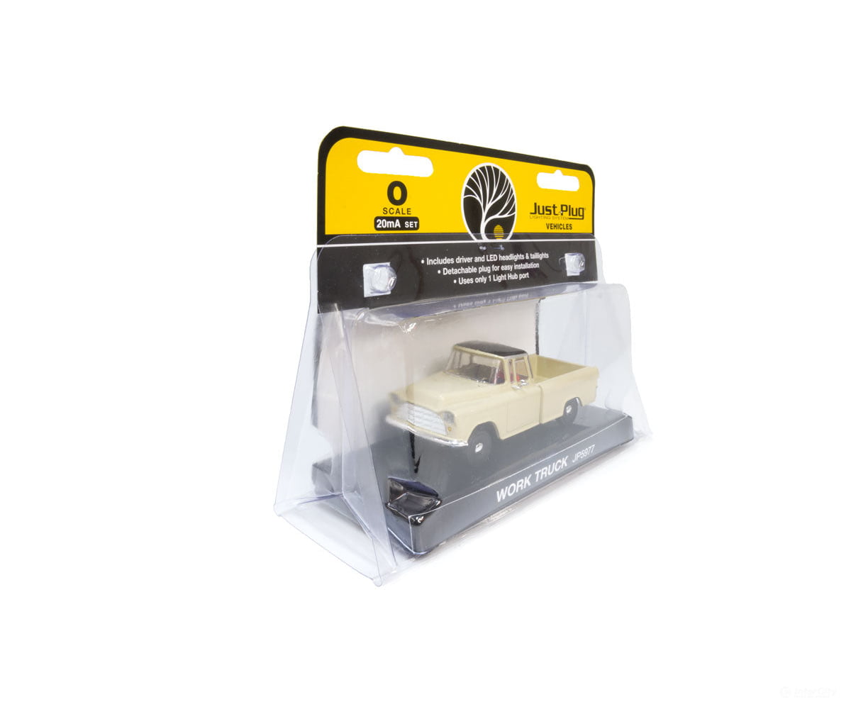 Woodland Scenics 5977 Work Truck - Just Plug(R) Lighted Vehicle - - Light Yellow Cars & Trucks