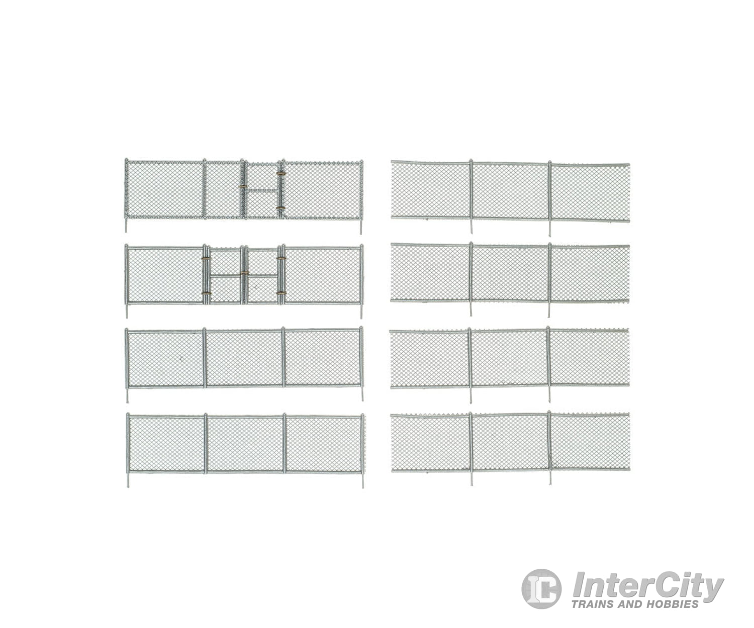 Woodland Scenics O Chain Link Fence - Kit With Gates Hinges & Planter Pins Total Scale Length: