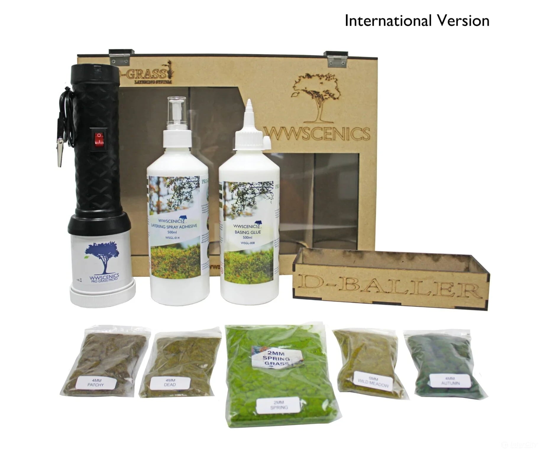 WWScenics WSPG038 Pro Grass Layering System Applicator Starter Kit with pump spray - Includes: Micro Applicator Basing