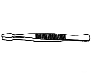 Zona 37-543 Tweezer-4.5 Flat Blade Tools